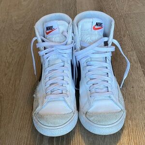 Nike White High-Top Blazers